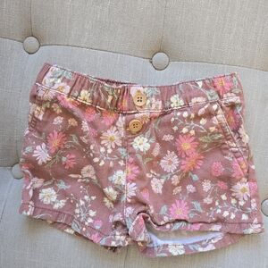 Floral Girls Denim Shorts